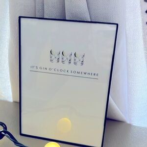 GIN O’CLOCK • 5x7 Framed Print • It’s Gin O’Clock Somewhere 😉
